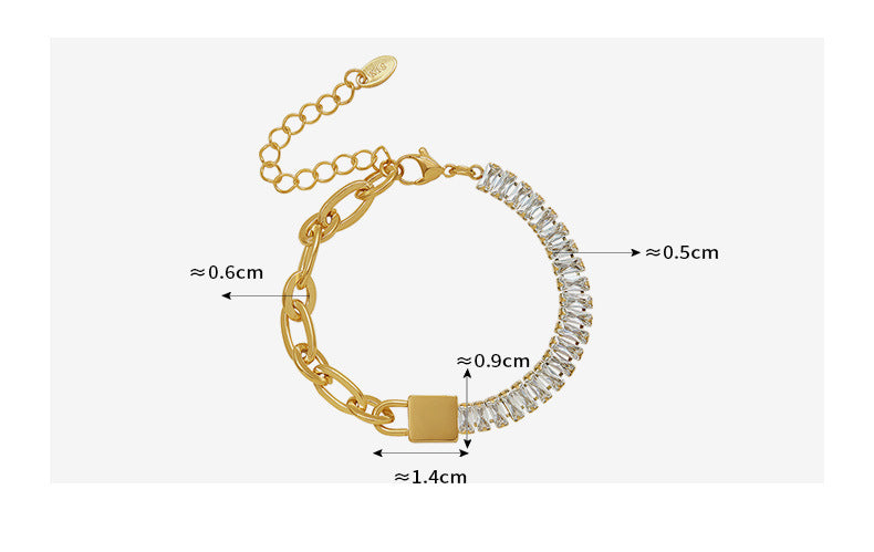 Chunky Chain Zircon Bracelet