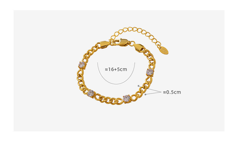 Zircon Panel Bracelet