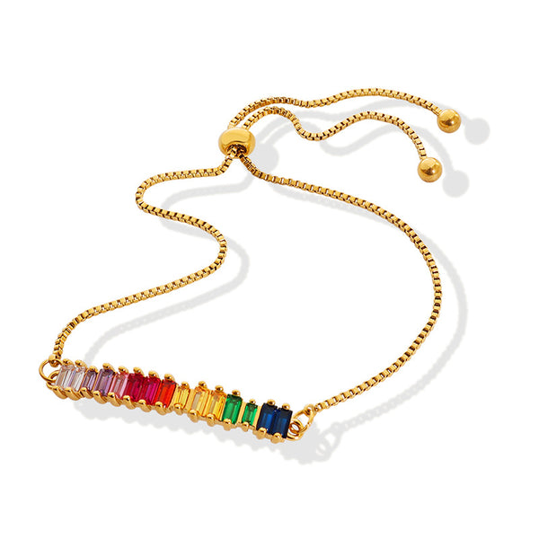 Minimalist Colorful Zircon Bracelet