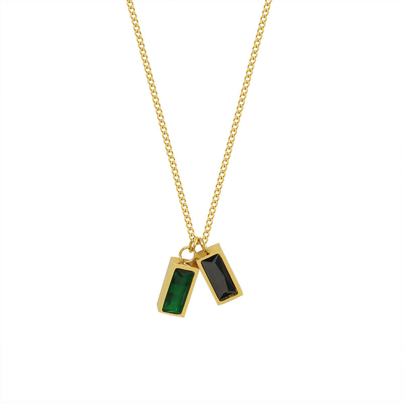 Emerald Zircon Necklace