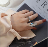 Shaped Large Glossy Ring