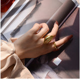 Shaped Large Glossy Ring