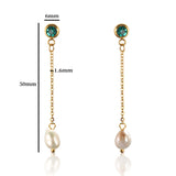 Pearl Zircon Earrings