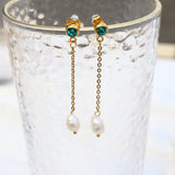 Pearl Zircon Earrings