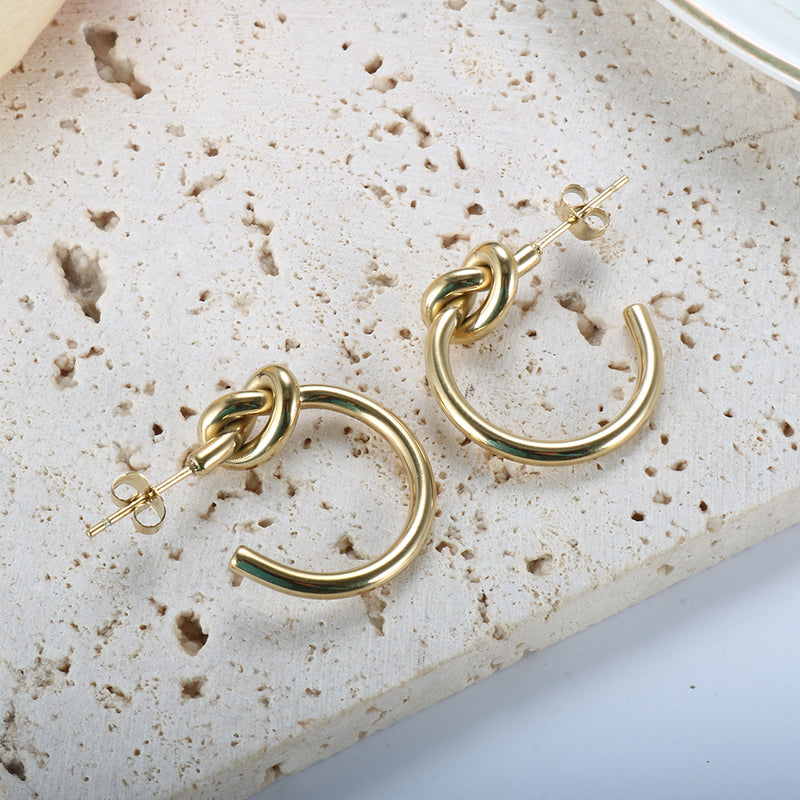 C-shaped earrings