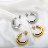 Solid C-Shaped Earrings