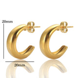 Solid C-Shaped Earrings