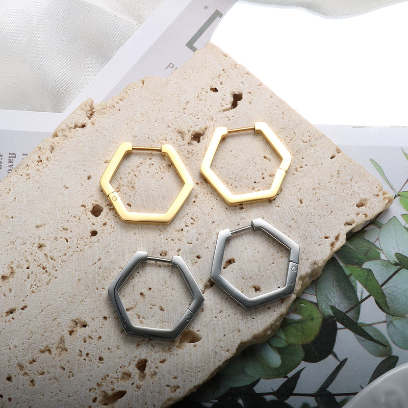 Hexagon Earrings