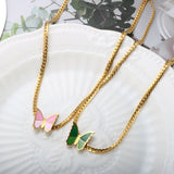 Butterfly Cuban Necklace