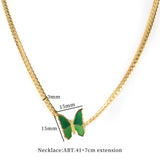 Butterfly Cuban Necklace