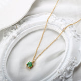 round zircon necklace