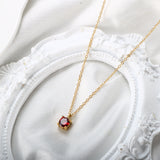 round zircon necklace