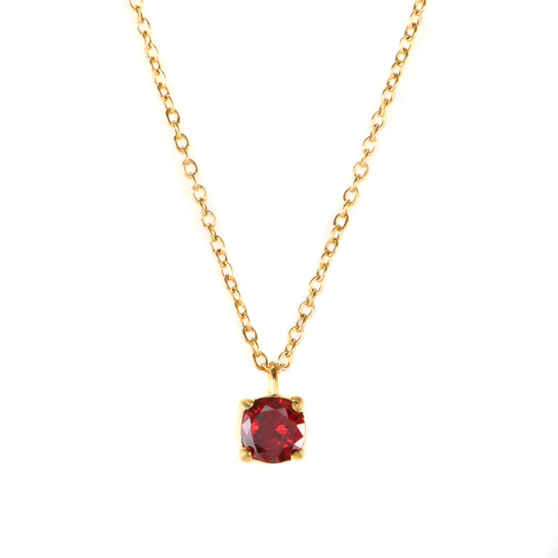 round zircon necklace