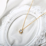 round zircon necklace