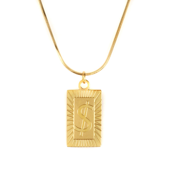 dollar tag necklace