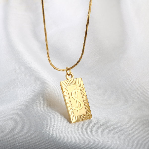 dollar tag necklace