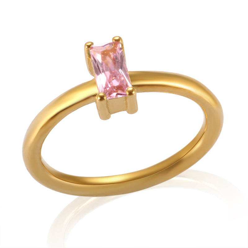 Baguette Zircon Ring