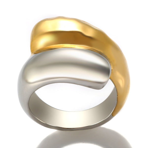 Gold and silver two-in-one ring