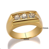 wide face zircon ring