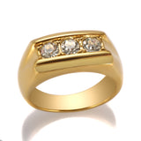 wide face zircon ring