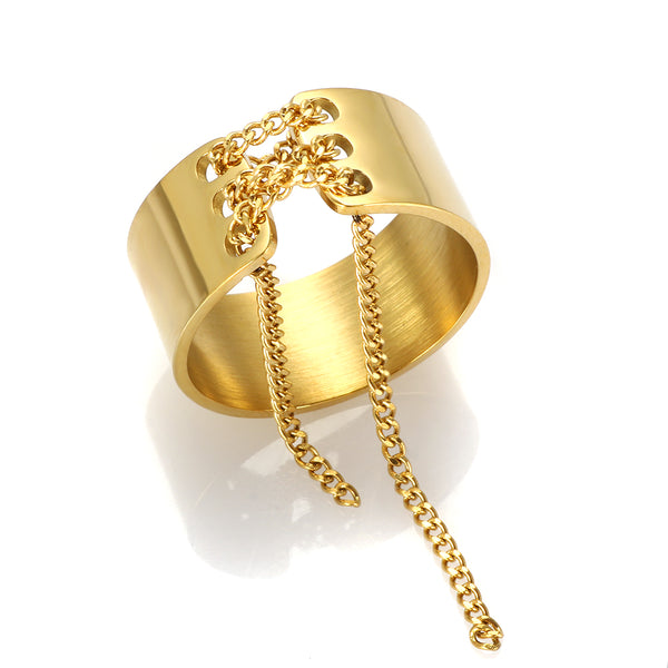 Glossy Thin Chain Ring