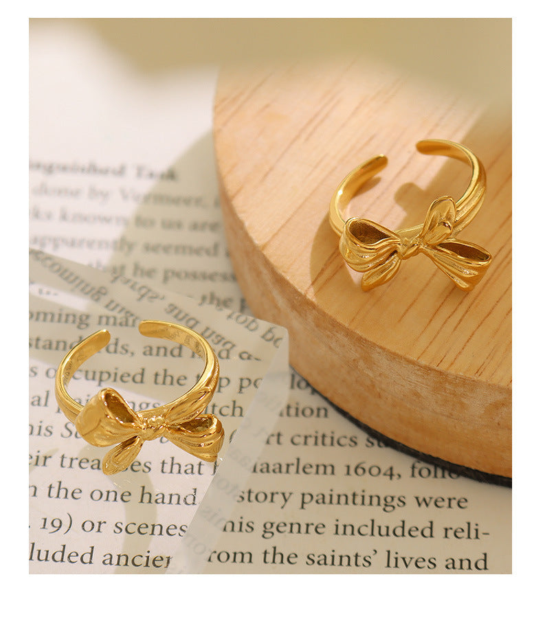 three-dimensional bow open ring