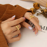 three-dimensional bow open ring