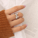 three-dimensional bow open ring