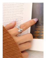 three-dimensional bow open ring