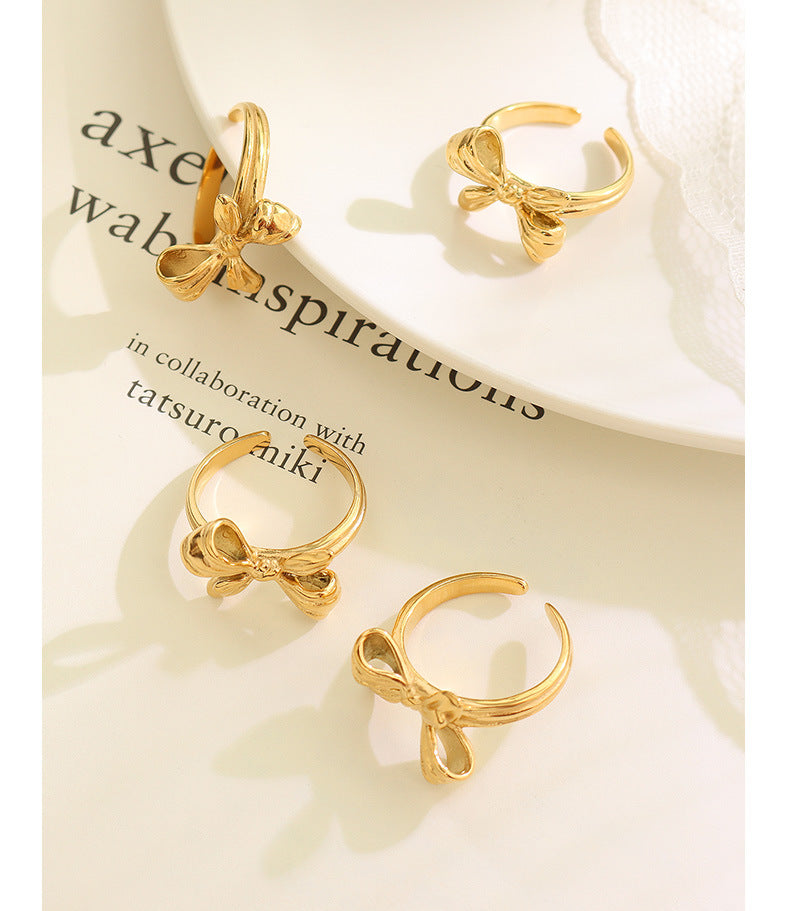 three-dimensional bow open ring