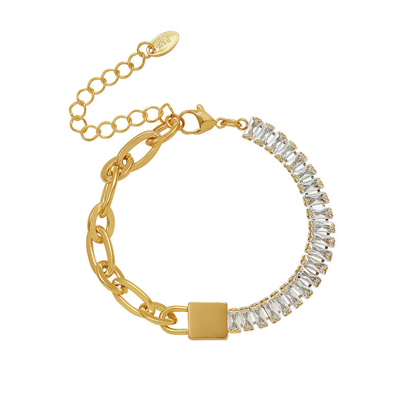 Chunky Chain Zircon Bracelet