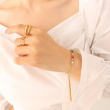 Minimalist Colorful Zircon Bracelet