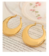 U-shaped large hoop earrings