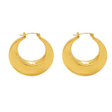 U-shaped large hoop earrings