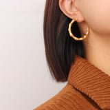 C-Shaped Bamboo Earrings