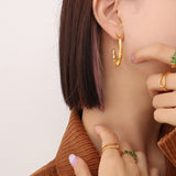 C-Shaped Bamboo Earrings