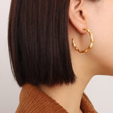 C-Shaped Bamboo Earrings