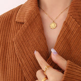 Coin Embossed Necklace