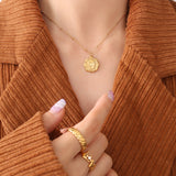 Coin Embossed Necklace