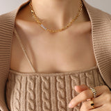 Zircon Chain Necklace